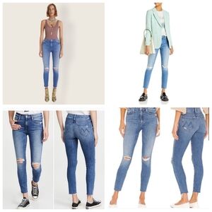 Mother The Looker "Ankle Fray Not Cut & Pasted" Blue Jeans Size 30